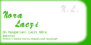 nora laczi business card